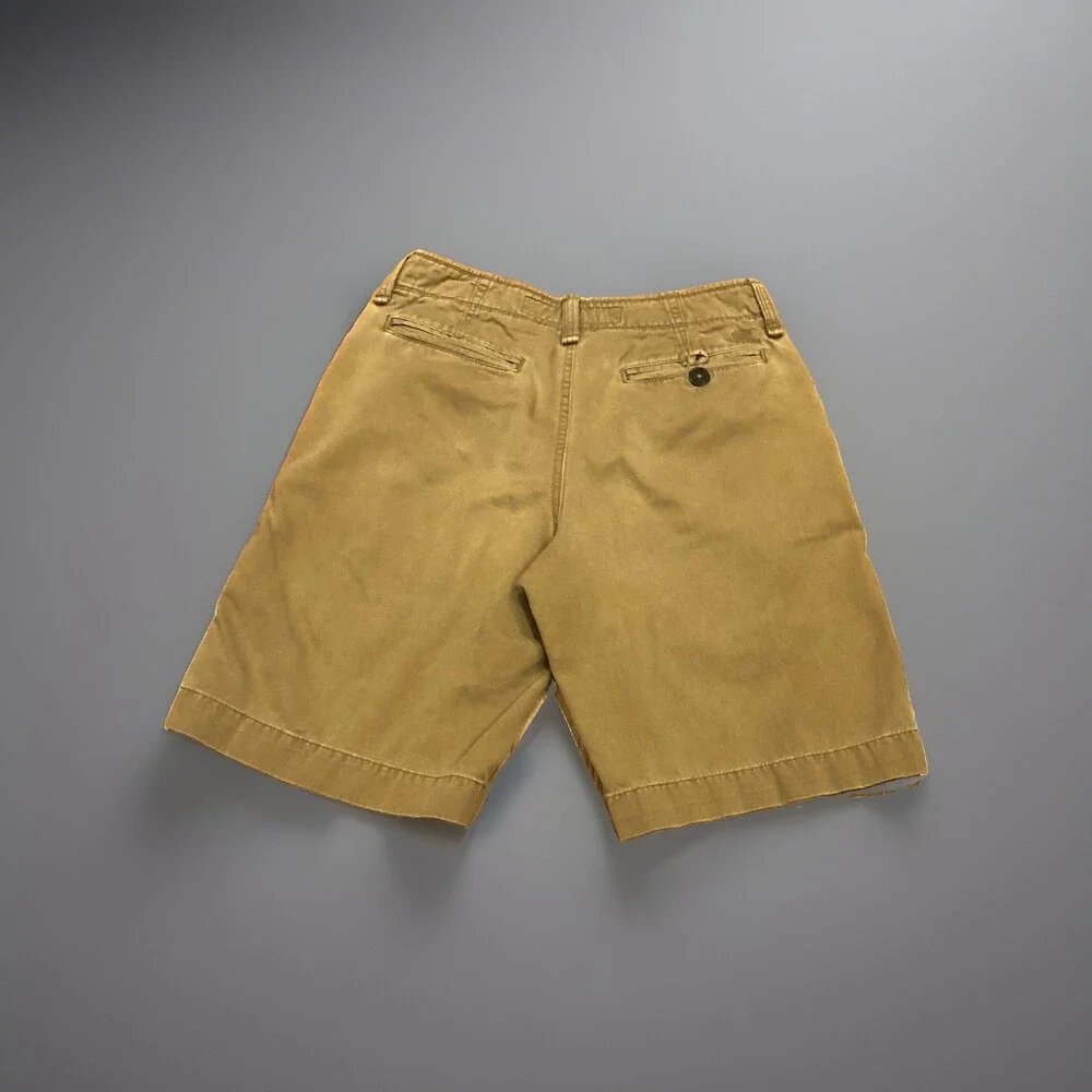 Lot Of 2 Mens American Eagle Dark Khaki Long Length Shorts Size 28 11” Inseam
